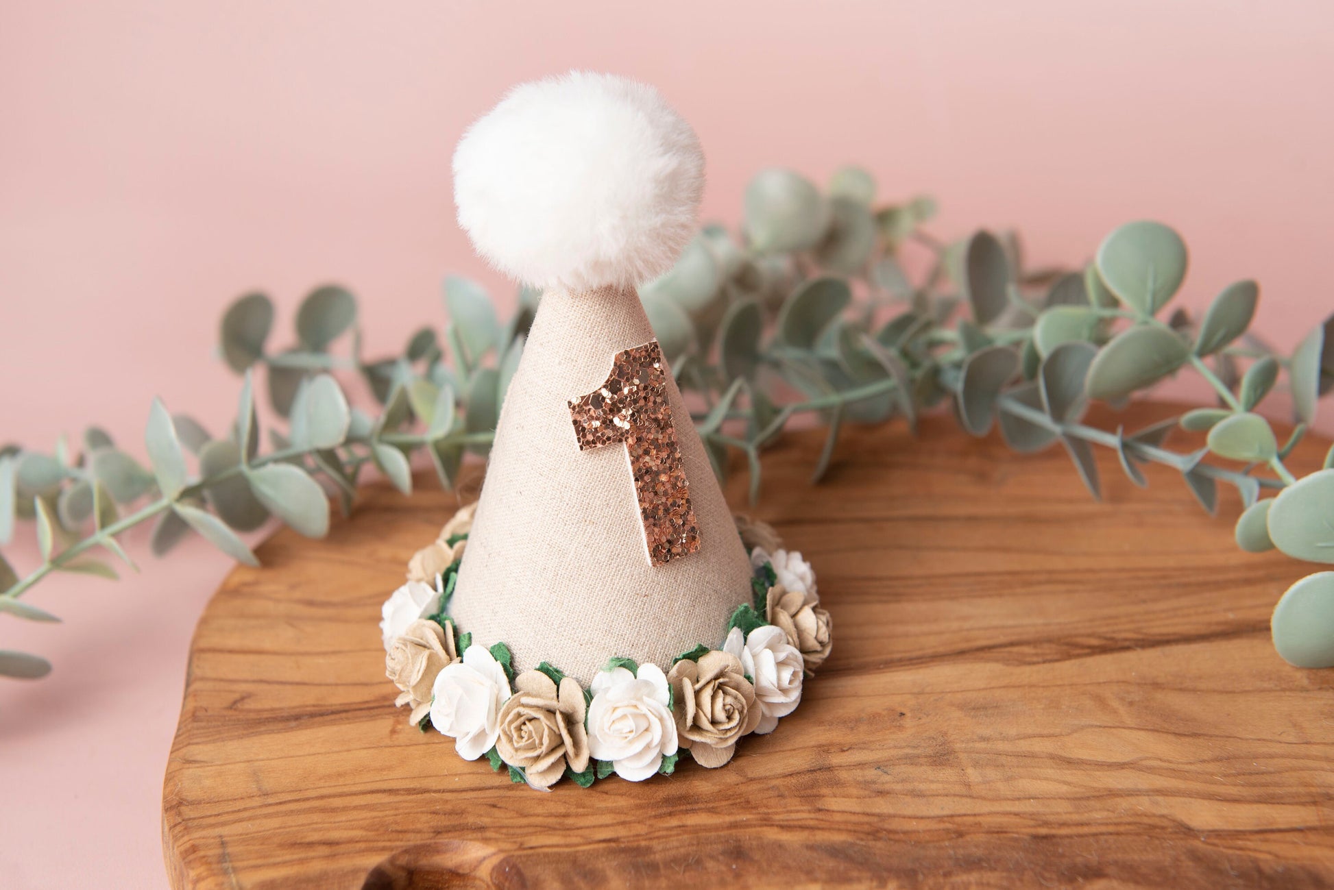 Neutral party hat, 1st birthday, 2nd birthday crown, Cake smash prop, birthday crown, party hat, first birthday girl,