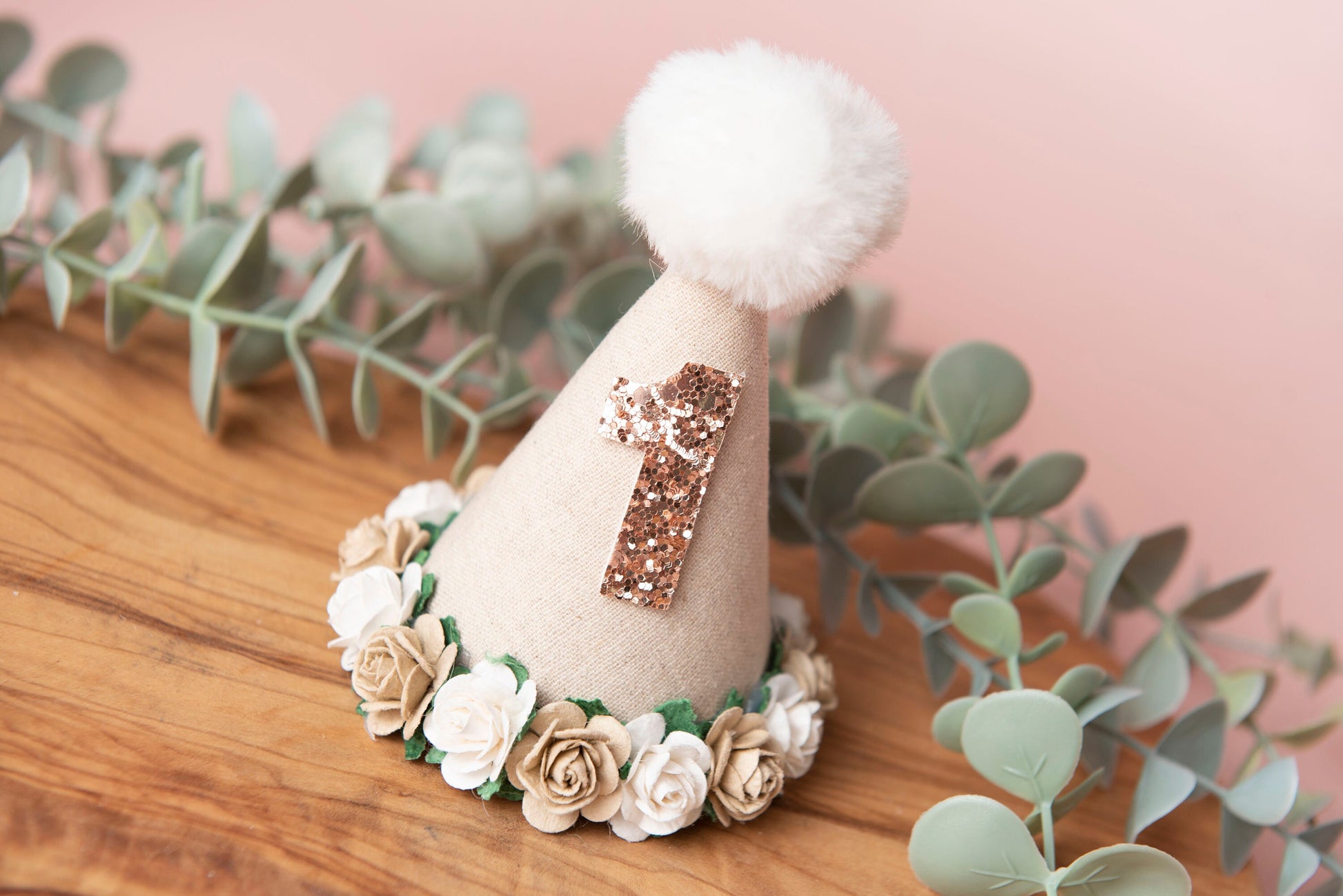 Neutral party hat, 1st birthday, 2nd birthday crown, Cake smash prop, birthday crown, party hat, first birthday girl,