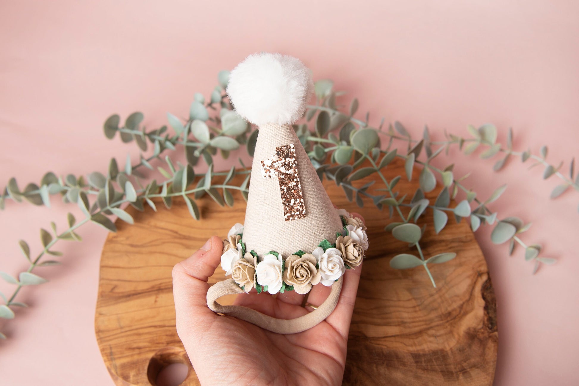 Neutral party hat, 1st birthday, 2nd birthday crown, Cake smash prop, birthday crown, party hat, first birthday girl,
