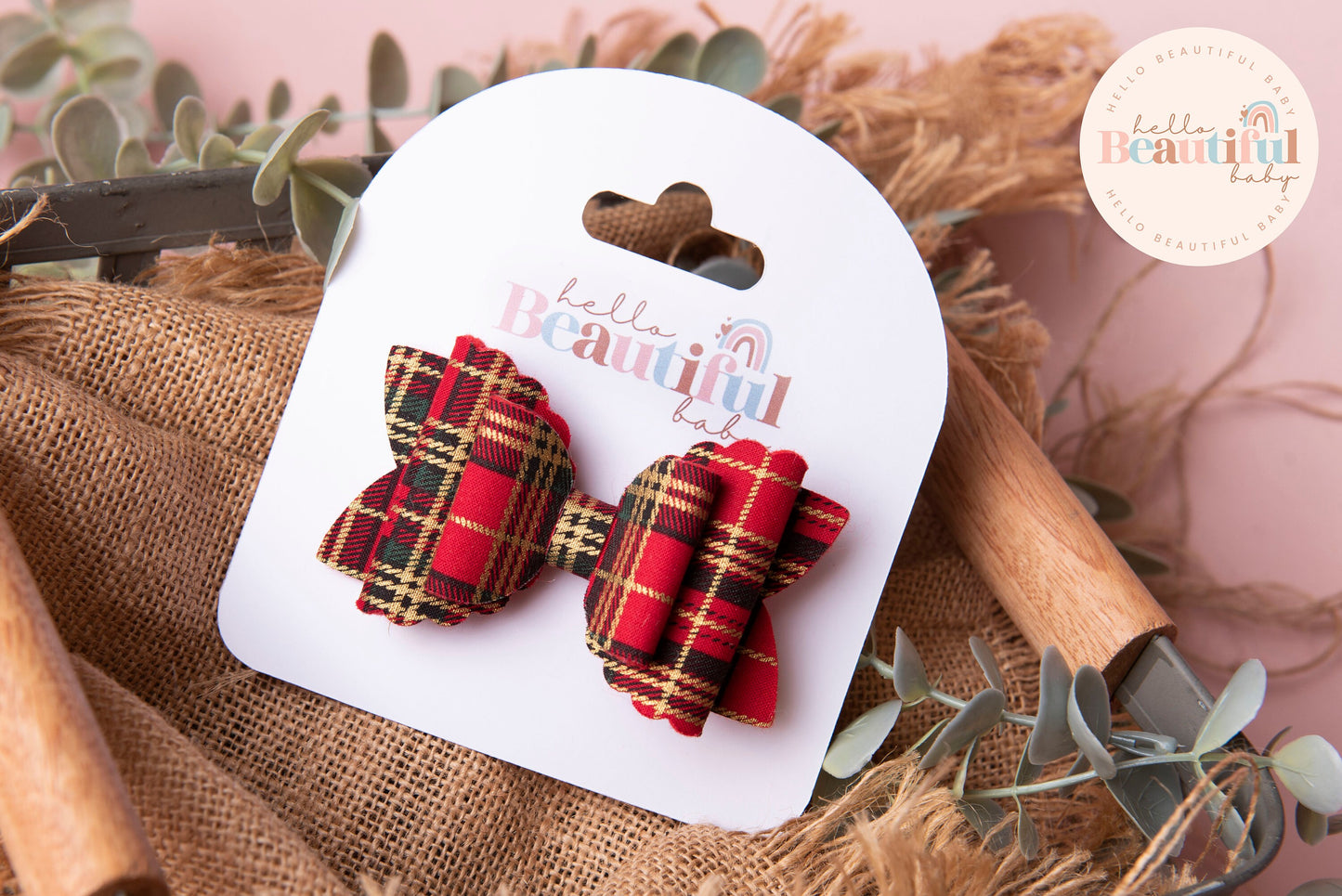 Girls Christmas hair bows, girls hair bows, hair clips, baby headbands, tartan hair bows, christmas hair bows, hair clip,