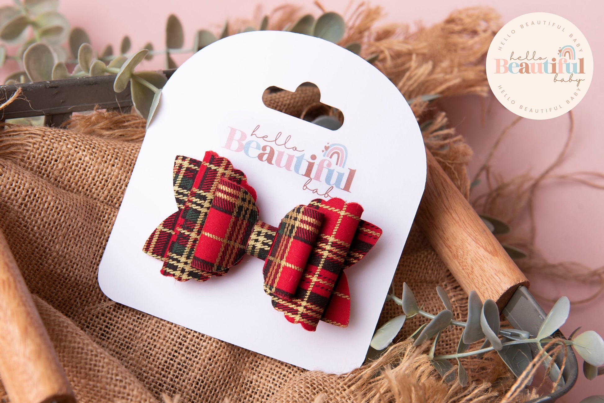 Girls Christmas hair bows, girls hair bows, hair clips, baby headbands, tartan hair bows, christmas hair bows, hair clip,