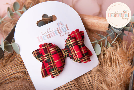 Girls Christmas hair bows, girls hair bows, hair clips, baby headbands, tartan hair bows, christmas hair bows, hair clip,