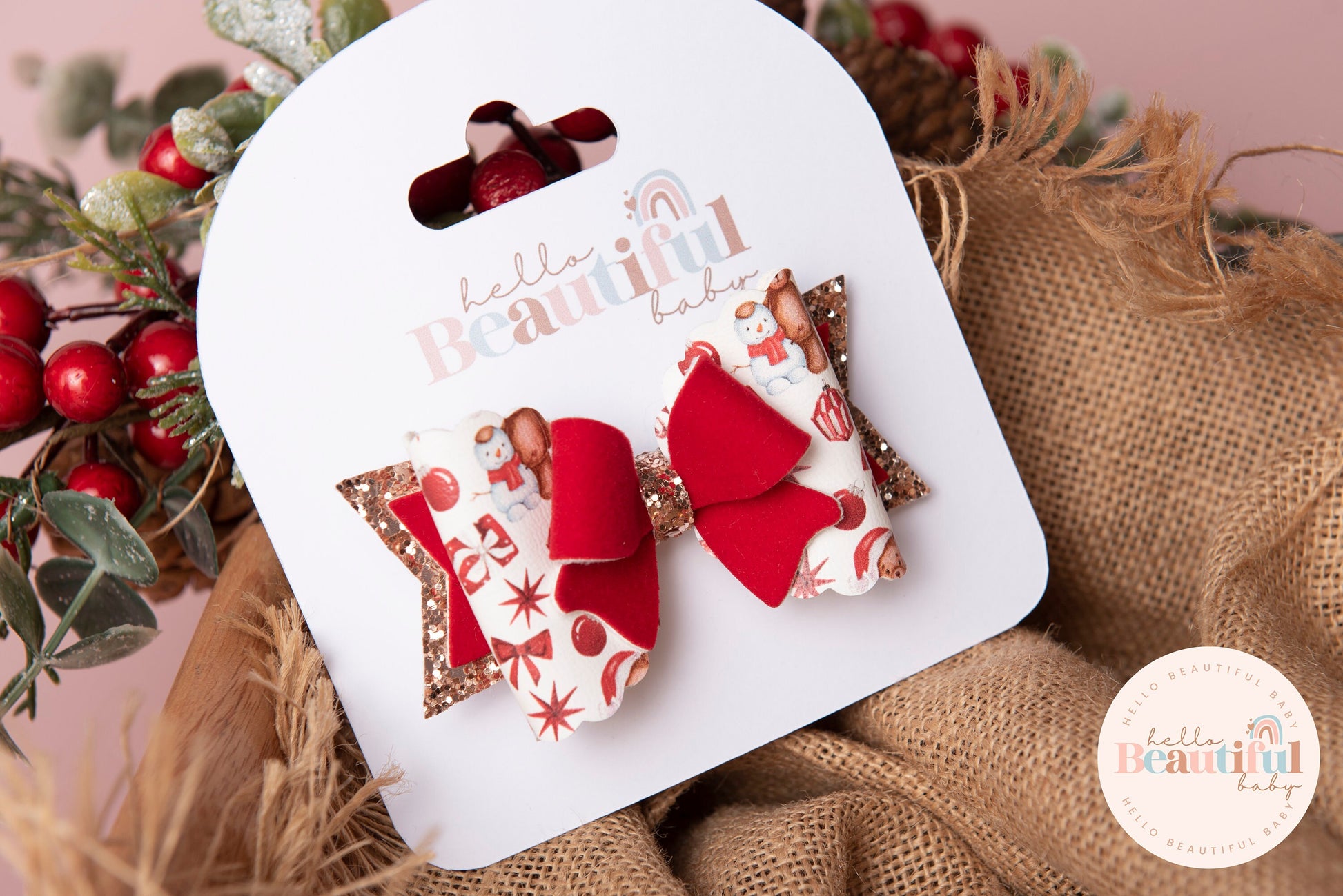 Christmas hair bows, girls hair bows, hair clips, baby headbands, girls christmas gift, hair bows, hair clip,