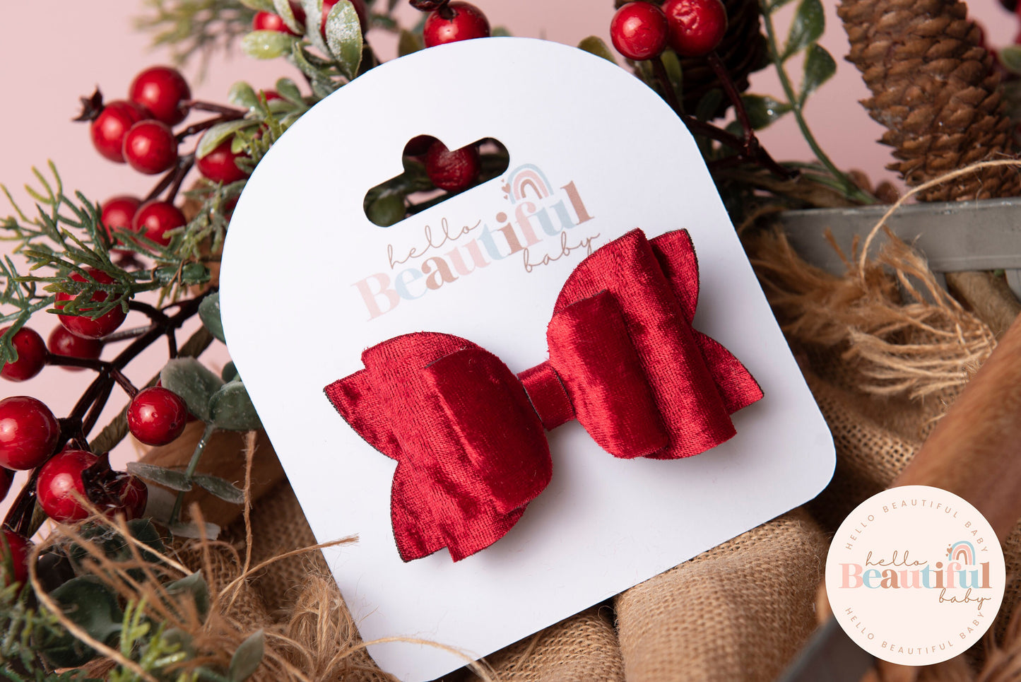 Christmas hair bows, girls hair bows, hair clips, baby headbands, girls christmas gift, hair bows, hair clip, red velvet bow