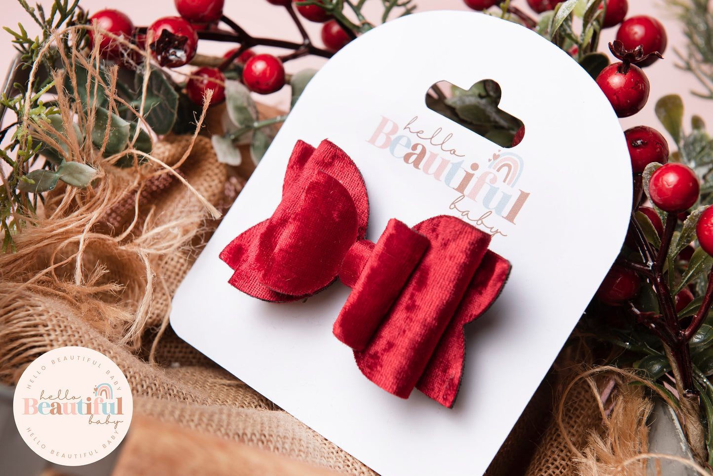 Christmas hair bows, girls hair bows, hair clips, baby headbands, girls christmas gift, hair bows, hair clip, red velvet bow