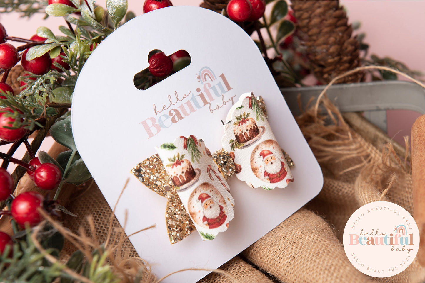 Girls Christmas hair bows, girls hair bows, hair clips, baby headbands,, christmas hair bows, hair clip, hair bows for girls